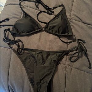 Itsy bitsy black string bikini NWOT